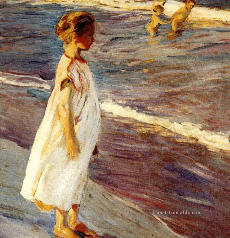 Joaquin Sorolla Mädchen am Impressionismus Kinder Strang Ölgemälde